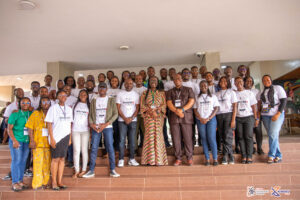 Group photograph of organisers of the summit with the VC, KNUST (middle) and PI, RAIL (6th from right)