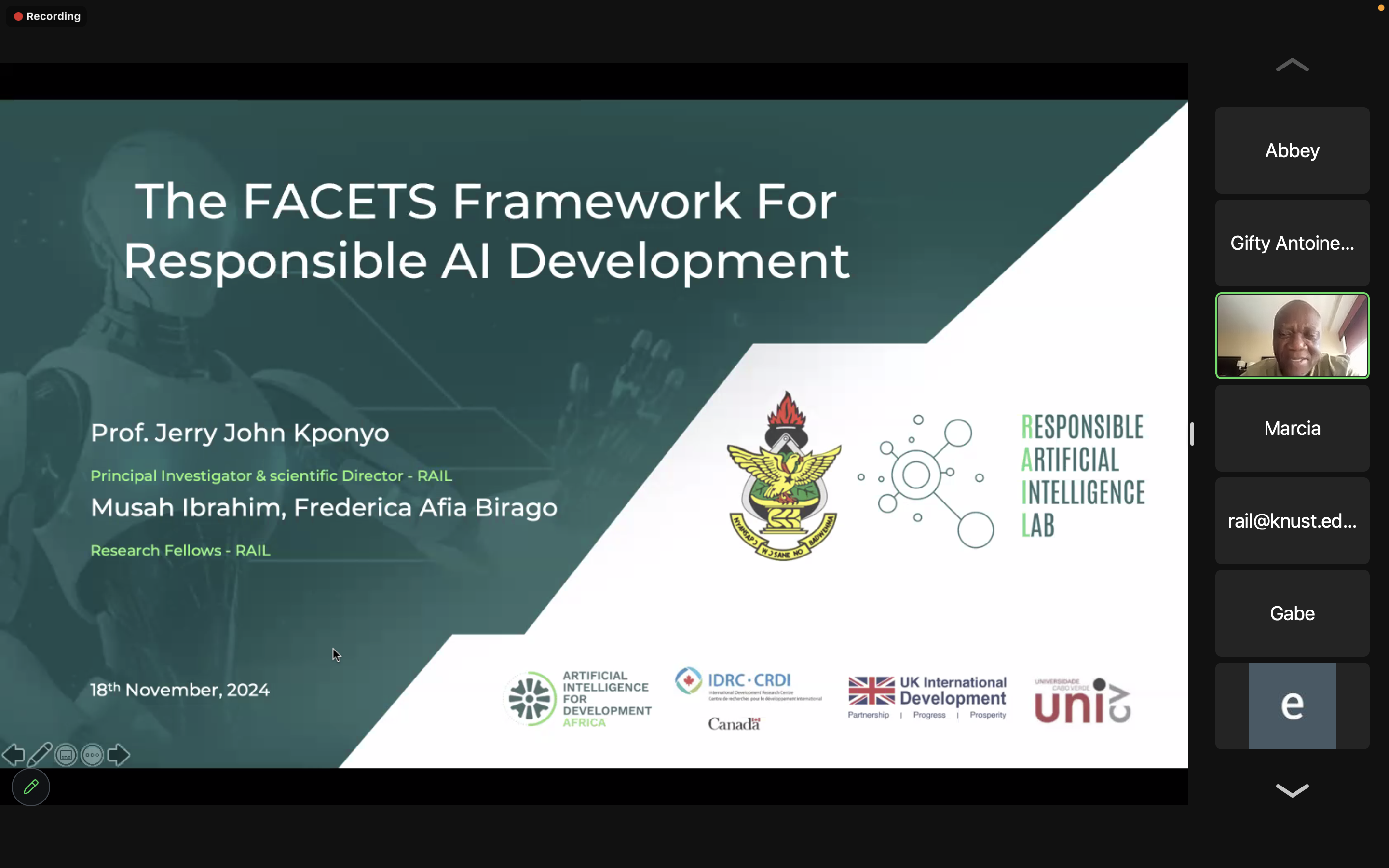 AI4D NETWORK OF LABS WORKSHOP ON FACETS FRAMEWORK